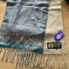 LIBERTYリバーシブルマフラー100%カシミヤペイズリーシルク新品激レア美品