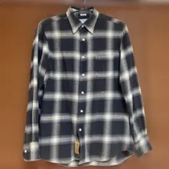 ロンハーマン　ネルシャツ　ガーゼシャツ　青 × 白　メンズ　S ロンハーマン ネルシャツ ガーゼシャツ 青 × 白 メンズ S ロンハーマン