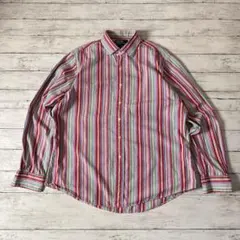 わ*ろ様 ポロラルフローレン 長袖 ストライプシャツ XL マルチカラー REG