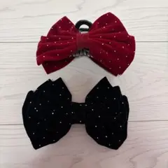 リボンヘアアクセサリー2色セット