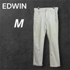 EDWIN JERSEYS 白 M ストレートデニム オールシーズン 伸縮素材
