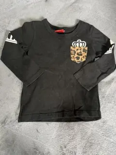 BABY DOLL 黒 長袖カットソー レオパード柄