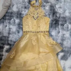 IRMA イエローハイネックドレス