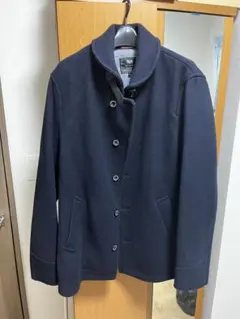 beams ネイビー ウールコート