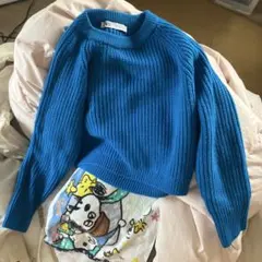 リブニット 長袖 s