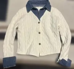 重ね着風ニットセーター