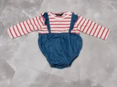futafuta‪☆ストライプデニムロンパース 春秋服 80