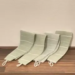 カーテンタイバック ライトグリーン ホワイトストライプ