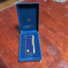 GIVENCHY ガスライター ネイビー ゴールド 専用ケース付