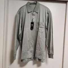 barrie グリーングレー 長袖ポロシャツ