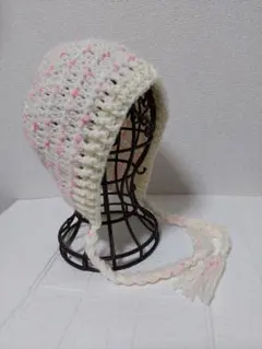 ボンネット　バラクラバ　ニット帽手編み