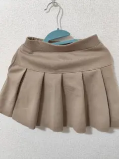 キッズ　ベージュ プリーツスカート120センチ