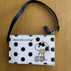 スヌーピー ドット柄 パスケース