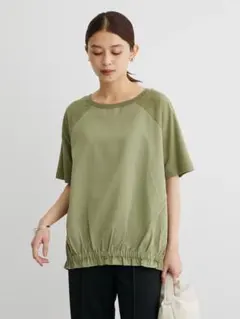新品　グリーンパークス　切り替えプルオーバー