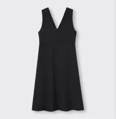 GU VネックジャンパードレスZ 新品タグ付き　XL ブラック