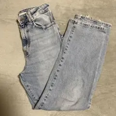 【ザラ】ブルー　ダメージ加工　デニムパンツ EUR36 綿99％