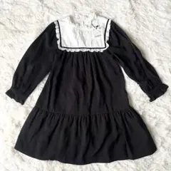 ZARA ザラ　長袖ワンピース　ティアード　ブラック　黒　Aライン