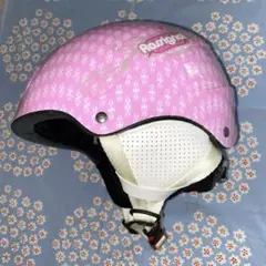 Rossignol ロシニョールピンクヘルメット雪の結晶パターン56〜58センチ