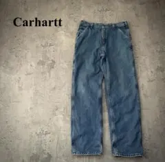 【Carhartt】カーハート（L相当）デニムペインターパンツ＊裏フリース