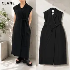 美品 CLANE 3.5万円 DOUBLE BREASTED GILETブラックのサムネイル