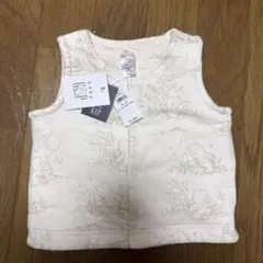 GAP ベビーベスト アイボリー 動物柄