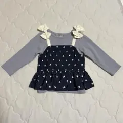 プティマイン　80サイズ　トップス　ミッキー柄