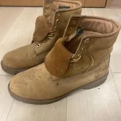 ベージュ スエード ハイカット ワークブーツ