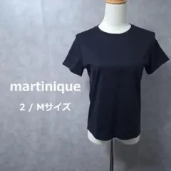 マルティニーク 日本製 コットン クルーネック 半袖 Tシャツ 黒 2のサムネイル