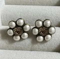 ミハエルネグリン　潰れバラといお花　ピアス ミハエルネグリン 潰れバラといお花 ピアス ミハエルネグリンの