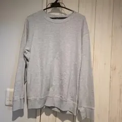 UNIQLO グレー クルーネック スウェット メンズ トレーナー 長袖