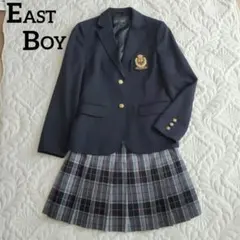 EASTBOY 紺ブレ エンブレム刺繍 金ボタン ジャケット チェック スカートのサムネイル