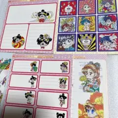 あさりちゃん　シール　5シート　レア　昭和アニメ　漫画　レトロ　ステッカー　新品