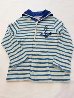 DENIM & DUNGAREE フード付きカーディガン 130 セーラー襟