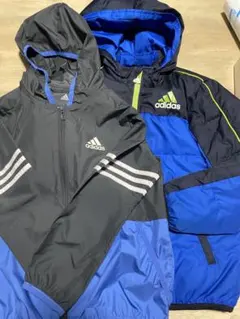 adidas ダウン ナイロンパーカー 2着セット 120