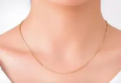 b05大人気ゴールド喜平ネックレスネックレスチェーン☆0.1mm 45cm192