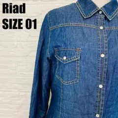 Riad・ダウン80% デニム切替ジャケット×デニムシャツ 01 2365