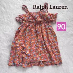 【ラルフローレン】華やか花柄ワンピースとインナーパンツのセット（90㎝）