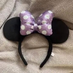 ミニーマウス風ドット柄カチューシャ