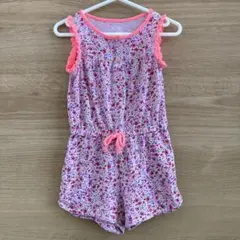 ベビー　サロペット　花柄　ピンク　babyGAP 80