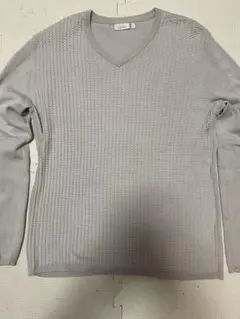 Calvin Klein Vネック ニット セーター グレー Mのサムネイル