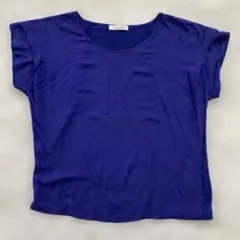 【chocol raffine robe】 半袖　カットソー Tシャツ　ブルーのサムネイル
