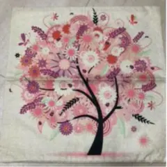 クッションカバー ピンク リネン