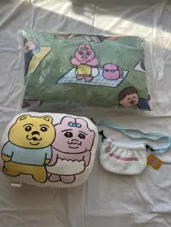 おぱんちゅうさぎ 2コマBIGクッション•ボアミニショルダーバッグ3点セット
