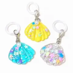 【おまとめ割あり】　めじるしアクセサリー　貝殻　貝　シェル　海　3個セット