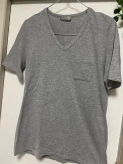 DAMA collection Vネック 半袖 Tシャツ グレー