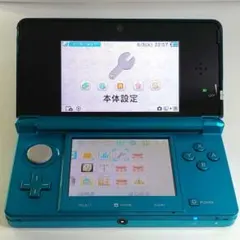 【動作確認済み】Nintendo 3DS アクアブルー　箱あり　説明書