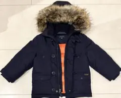 ポロ ラルフローレン ダウン ネイビー ファー付き キッズ 3/3T 100cm