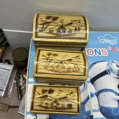 マトリョーシカ風の小物入れ箱3個セット