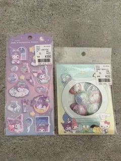ジュエルマシュマロステッカーズ　クロミ　カプセルフレークステッカーズ　サンリオ