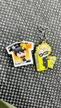 ハイキュー　月島蛍  影山飛雄 消しゴム ラバーマスコット くら寿司